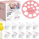 Nursi Luna Flange Inserts Kit – Silicone Breast Pump Inserts (13–21mm) for 24mm Flanges, Comfort & Better Milk Flow (10PCS)