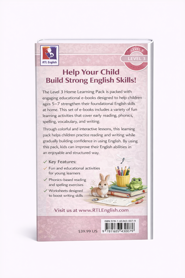 New! Home Learning Pack for ages 5-7 | RTL English Level 3 | E-books