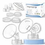 Maymom Pump Parts for Spectra S1 S2 – Breast Pump Accessories Kit (Flange 19mm, Valve, Tubing & Backflow Protector)