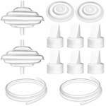 PumpMom Breast Pump Parts for Spectra S1 S2 – Replacement Kit with Valves, Tubes, Backflow Protectors & Membranes