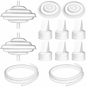 PumpMom Breast Pump Parts for Spectra S1 S2 – Replacement Kit with Valves, Tubes, Backflow Protectors & Membranes