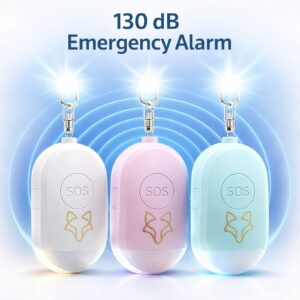 Foxy Personal Safety Alarm – 130 dB Emergency SOS Keychain for Women, Kids & Seniors